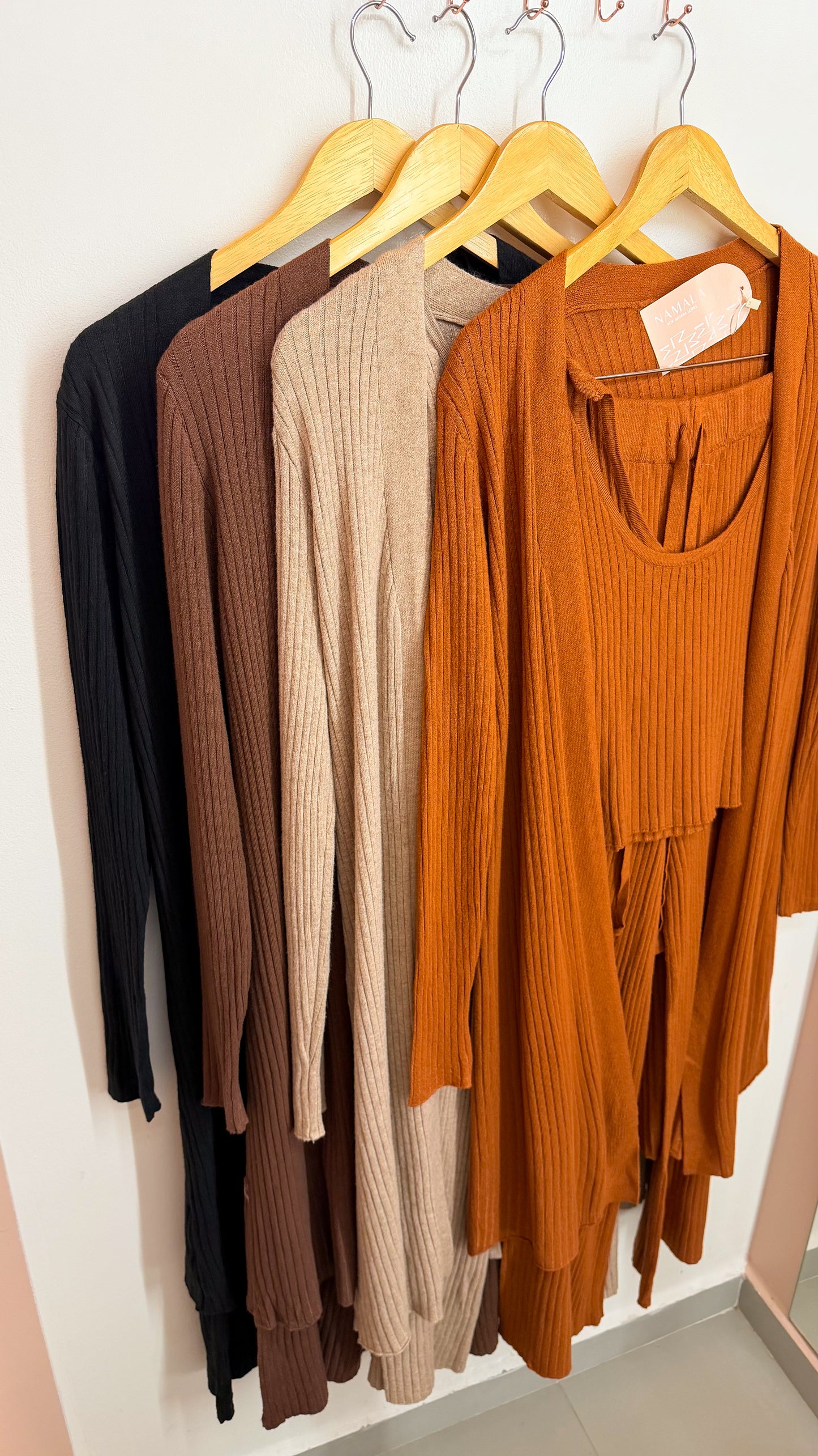 Conjunto Maxi Cardigã em Tricô Leve