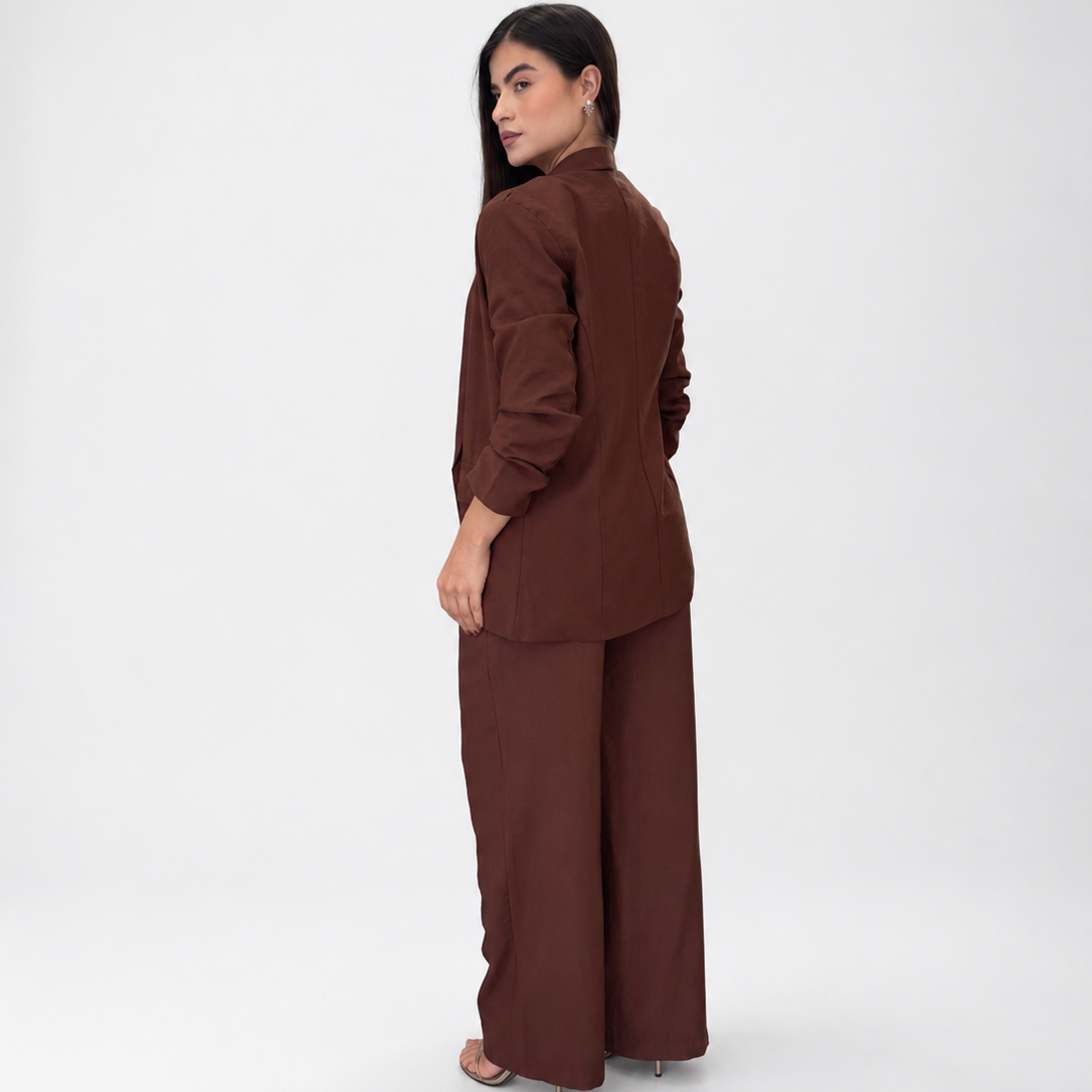 Kit 2 Calças Femininas de Alfaiataria Pantalona Cintura Alta