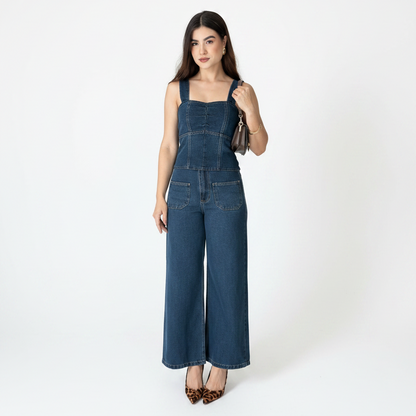 Calça Jeans Feminina Pantacourt Cintura Média BOGS