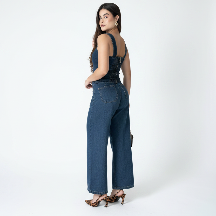Calça Jeans Feminina Pantacourt Cintura Média BOGS